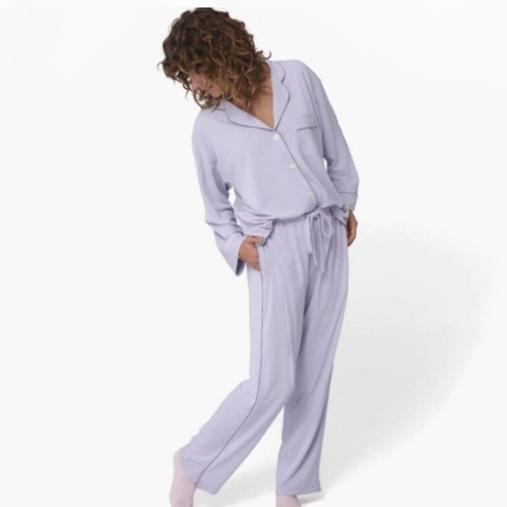 Sleepy Jones + Purple Lavendar Pajama Bottoms S